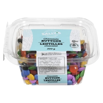 Sally Chocolate Buttons 300 g, $2.10/100g