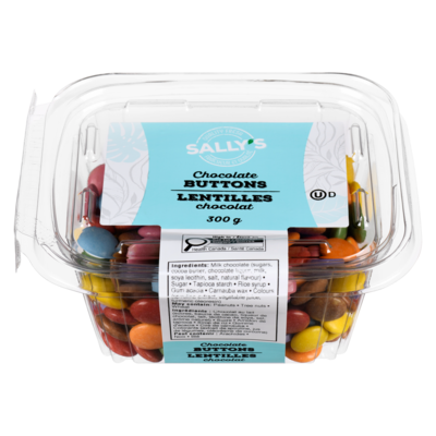 Sally Lentilles chocolat 300 g, 2,00 $/100g