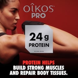 Oikos PRO High Protein Drinkable Yogurt, Strawberry Banana, 24g