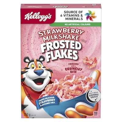 Kelloggs Frosted Flakes Cereal Strawberry Milkshake Flavour 350 g, $1.65/100g