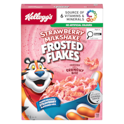 Kelloggs Frosted Flakes Cereal Strawberry Milkshake Flavour 350 g, $1.29/100g
