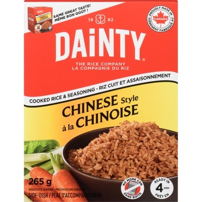 Riz Dainty Riz cuit et assaisonnement à la chinoise 265 g, 0,66 $/100g