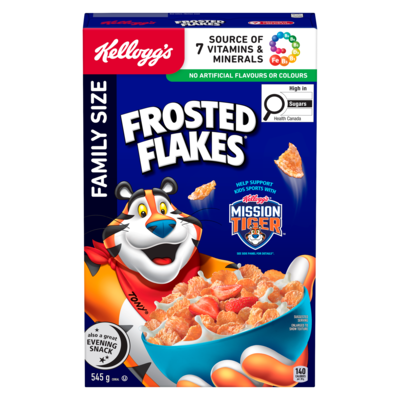 Kelloggs Frosted Flakes Cereal Family Size 545 g, $1.01/100g