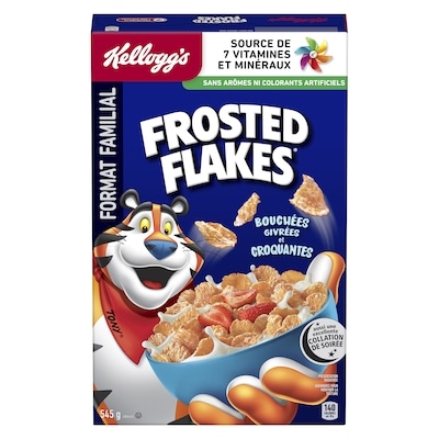 Kellogg’s Céréales Frosted Flakes format familial 545 g, 1,47 $/100g