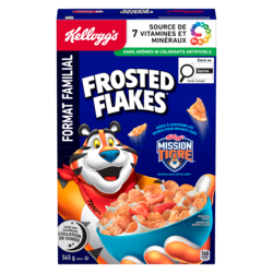 Kellogg’s Céréales Frosted Flakes format familial 545 g, 1,19 $/100g