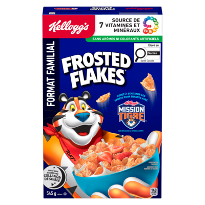 Kellogg’s Céréales Frosted Flakes format familial 545 g, 1,47 $/100g
