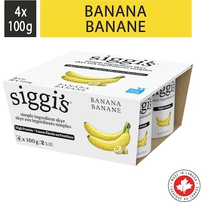 siggi’s Yogourt Banane 2%  Emballage Multiple 400 g, 1,00 $/100g
