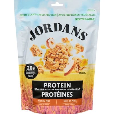 Jordan’s Grappes de granola Protéines Miel et noix 325 g, 1,84 $/100g
