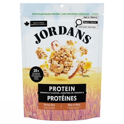 Jordan’s Grappes de granola Protéines Miel et noix 325 g, 2,15 $/100g