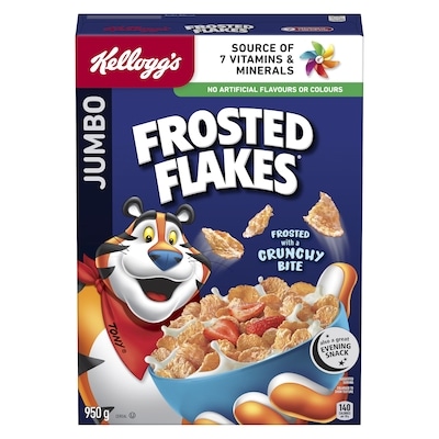 Kelloggs Frosted Flakes Cereal Jumbo 950 g, $1.00/100g