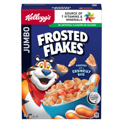 Kelloggs Frosted Flakes Cereal Jumbo 950 g, $1.16/100g