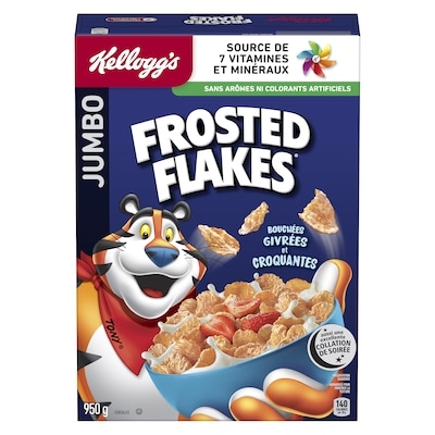 Kellogg’s Frosted Flakes Céréales jumbo 950 g, 1,16 $/100g