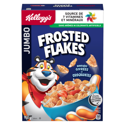 Kellogg’s Frosted Flakes Céréales jumbo 950 g, 1,37 $/100g