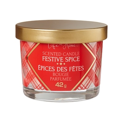 Life at Home Festive Spice Scented Candle 1 ea, $2.00/1ea