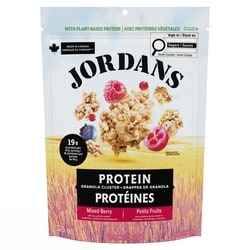 Jordan’s Grappes de granola Protéines Petits fruits 325 g, 2,15 $/100g