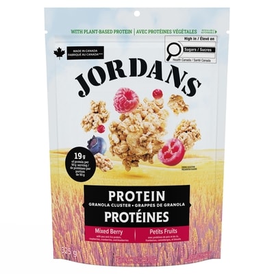 Jordan’s Grappes de granola Protéines Petits fruits 325 g, 2,15 $/100g