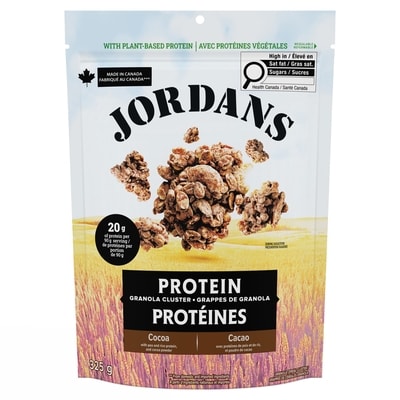 Jordan’s Grappes de granola Protéines Cacao 325 g, 2,15 $/100g