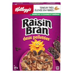 Kellogg’s Raisin Bran Céréales 375 g, 1,60 $/100g