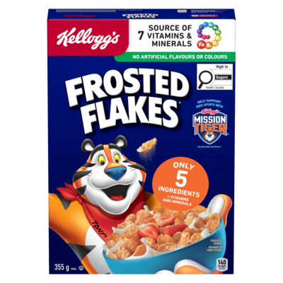 Kelloggs Frosted Flakes Cereal 355 g, $1.63/100g
