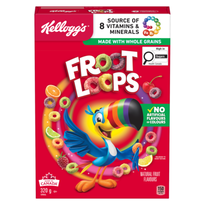 Kelloggs Froot Loops Cereal 320 g, $1.81/100g