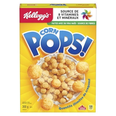 Kellogg’s Céréales Corn Pops 300 g, 1,66 $/100g