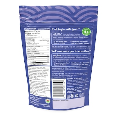 Bouchées collation bleuet + carotte Oaty Bites