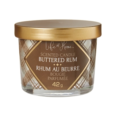Life at Home Buttered Rum Scented Candle 1 ea, $2.00/1ea