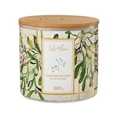 Life at Home Bougie parfumée Couronne de cèdre 1 ea, 16,00 $/1ch