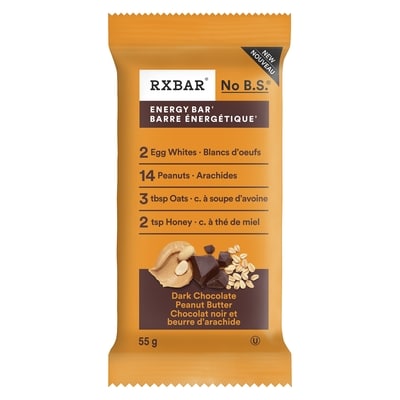 RXBar Energy Bar Dark Chocolate Peanut Butter 55 g, $5.00/100g