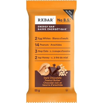 RXBar Energy Bar Dark Chocolate Peanut Butter 55 g, $5.44/100g