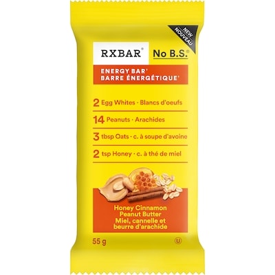 RXBar Barre énergétique miel, cannelle et beurre d'arachide 55 g, 5,45 $/100g