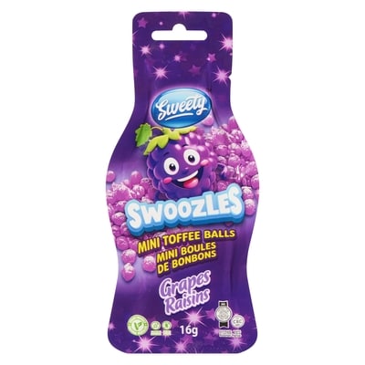 Sweety Swoozles Mini Toffee Balls Grapes 16 g, $4.31/100g