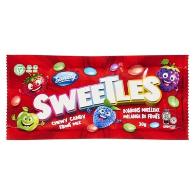 Sweety Sweetles bonbons moelleux mélange de fruits 30 g, 3,30 $/100g