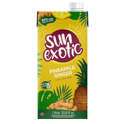 Sun Exotic Pineapple Ginger Juice Drink 1 l, $0.25/100ml