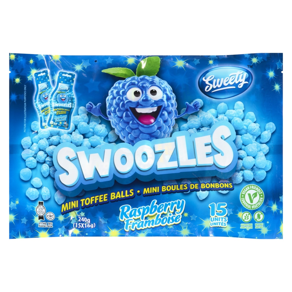 Sweety Swoozles Mini Toffee Balls Raspberry 240 g, $3.12/100g