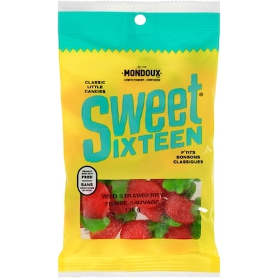 Mondoux Sweet sixteen p'tits bonbons classiques fraise sauvage 135 g, 2,96 $/100g