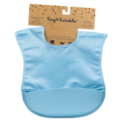 Tiny Twinkle Silicone Pocket Bib, Blue 1 ea, $18.99/1ea