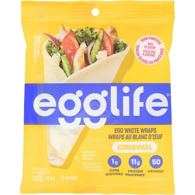 EGGLIFE Wraps au blanc d'œuf original 170 g, 7,05 $/100g