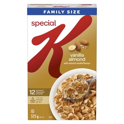 Kelloggs Special K Cereal Vanilla Almond Family Size 525 g, $1.52/100g