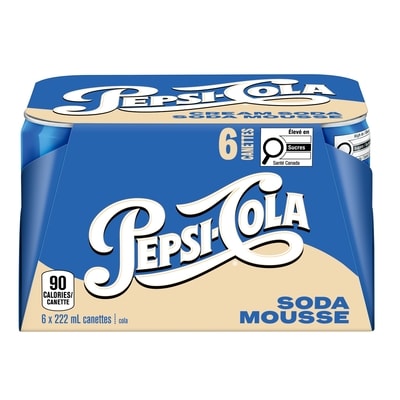 Pepsi Soda Mousse 6x222.0 ml, 0,34 $/100ml