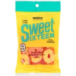 Mondoux Sweet sixteen p'tits bonbons classiques anneau de pêche 135 g, 2,96 $/100g