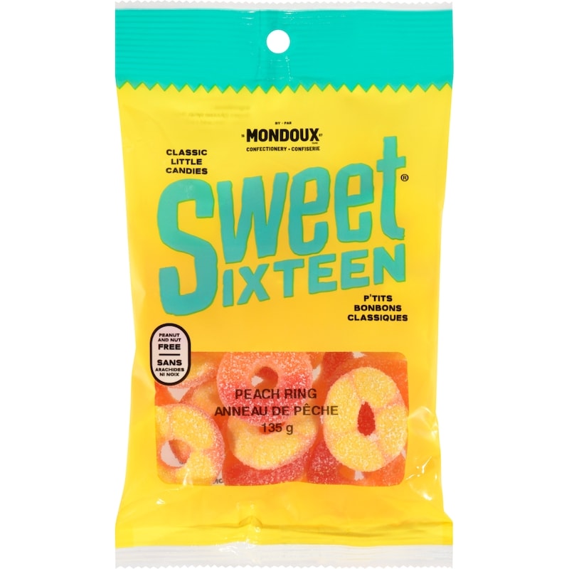 Mondoux Sweet sixteen p'tits bonbons classiques anneau de pêche