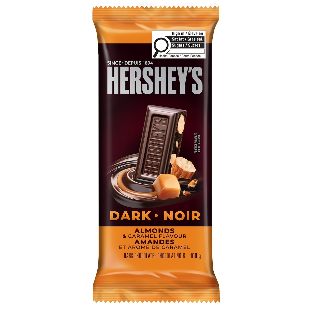 Hershey's Dark Chocolate Bar Almond Caramel