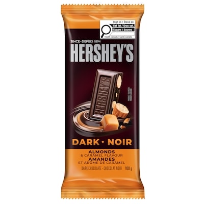 Hershey's Signature Dark Almonds & Caramel Bar 100 g, $3.99/100g