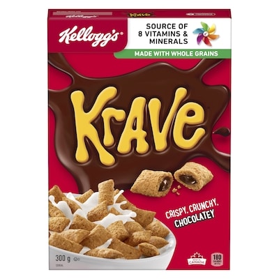 Kelloggs Krave Cereal 300 g, $1.93/100g