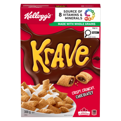 Kelloggs Krave Cereal 300 g, $1.33/100g