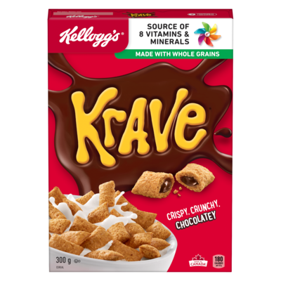 Kelloggs Krave Cereal 300 g, $1.93/100g