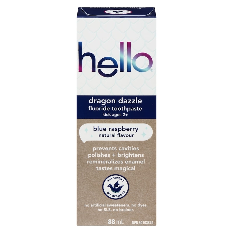 Fluoride Toothpaste Dragon Dazzle Blue Raspberry Natural Flavour Kids Ages 2+