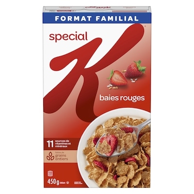 Kellogg’s Special K Céréales baies rouges format familial 450 g, 1,78 $/100g