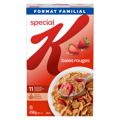 Kellogg’s Special K Céréales baies rouges format familial 450 g, 1,78 $/100g